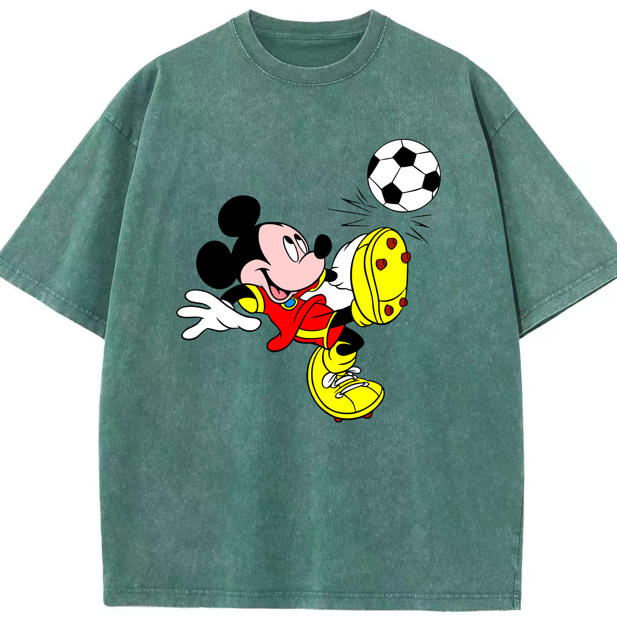 （画像用） ミッキーマウス Mickey Mouse 綿100% ヴィンテージ風 半袖Tシャツ（フロントプリント）